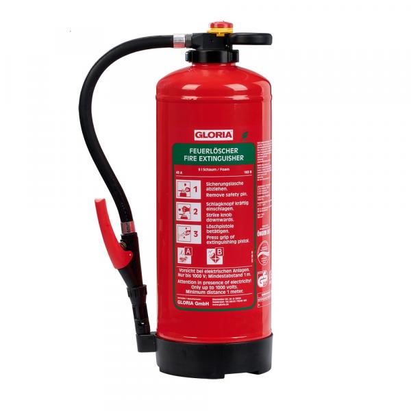 Feuerlöscher Gloria 9 Liter Schaum Fluorfrei